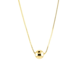 COLAR ESFERA G 45 CM SEMIJOIA