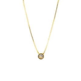 COLAR PONTO DE LUZ P 45CM SEMIJOIA