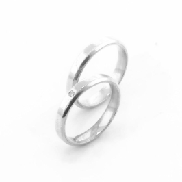 PAR DE  ALIANÇAS  ITALIANA 3MM PRATA 950 (PEDIDOS E PERSONALIZAÇÃO PELO WHATSAPP)