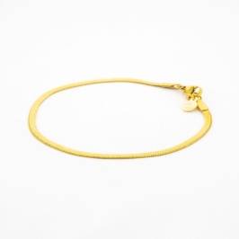 PULSEIRA MALHA LAMINADA M 17CM SEMIJOIA