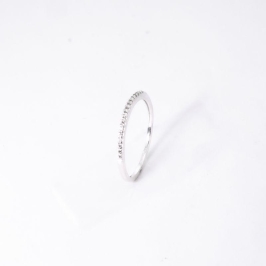 ANEL APARADOR CRAVEJADO PRATA 925