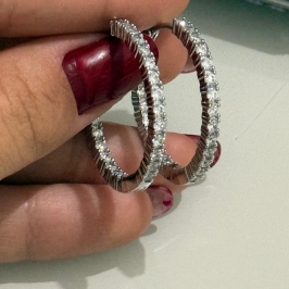 ARGOLA CRAVEJADA LUX G INTERNO E EXTERNO BANHO BRANCO