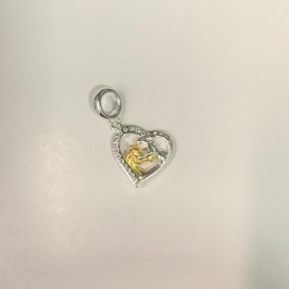 BERLOQUE CAVALO E MENINA CRAVEJADO PRATA 925