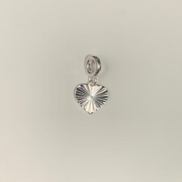 BERLOQUE CORACAO DIAMANTADO PRATA 925