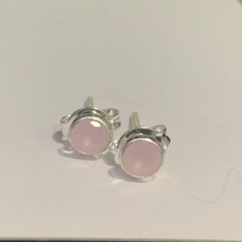 BRINCO PONTO DE LUZ COLORIDO ROSA PRATA 925