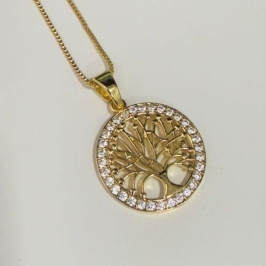 COLAR ÁRVORE DA VIDA SEMIJOIA