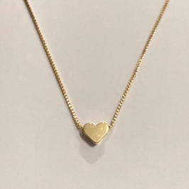 COLAR CORAÇÃO PASSANTE LISO 45CM