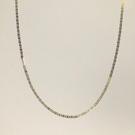 COLAR PIASTRINE FINA 40CM OURO 18K