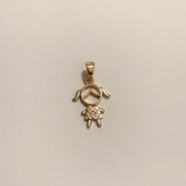 PINGENTE MENINA M 1 ZIRCONIA