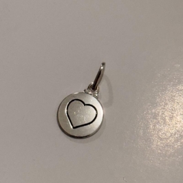 PINGENTE MEDALHA CORAÇÃO PRATA 925