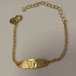 PULSEIRA INFANTIL PLACA BORBOLETA