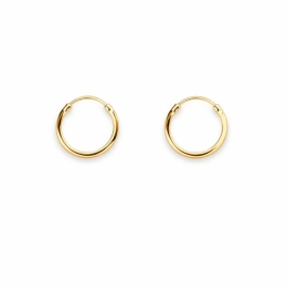 BRINCO ARGOLA LISA M  SEM TARRAXAS OURO 18K 750