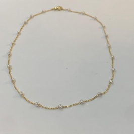 COLAR DE PÉROLAS INTERCALADAS 45CM