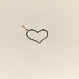 PINGENTE CORACAO VAZADO OURO 18K