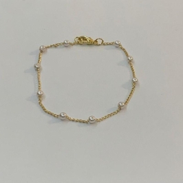 PULSEIRA COM PÉROLAS 18CM
