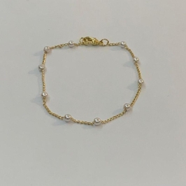 PULSEIRA COM PÉROLAS 20CM
