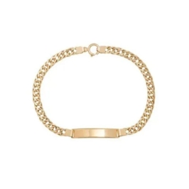 PULSEIRA INFANTIL GRUMET ESCAMA 16CM OURO 18K