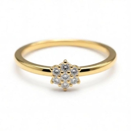 ANEL CHUVEIRINHO FLOR ZIRCONIAS