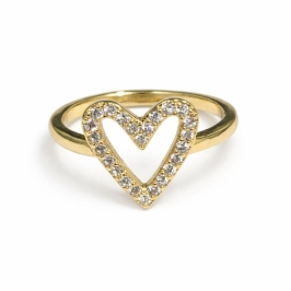 ANEL CORAÇÃO VAZADO CRAV.