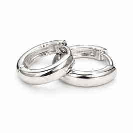 ARGOLA LISA P GROSSINHA - BANHO PRATA