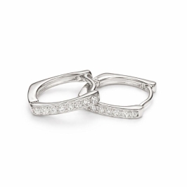 ARGOLA QUADRADO P CRAVEJADA 1 FILEIRA BANHO PRATA