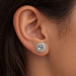 BRINCO CHELL ZIRCONIA QUADRADA CRAVEJADA NA LATERAL