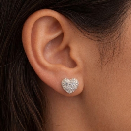 BRINCO CORAÇÃO CRAVEJADO M BANHO PRATA