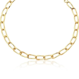 PULSEIRA LAMINADA 4MM 20 CM OURO 18K