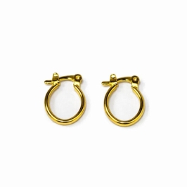 ARGOLA OVAL MINIMALISTA P SEMI OURO