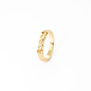 ANEL FORÇA B OURO AMARELO