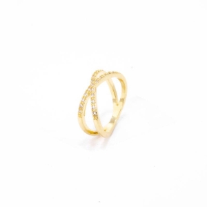 ANEL X CRAVEJADO COM ZIRCÓNIAS