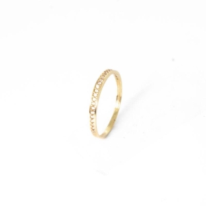 ANEL APARADOR 1 FILEIRA CRAVEJADA OURO 18K