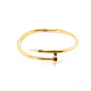 BRACELETE PREGO LISO BANHADO NO OURO AMARELO