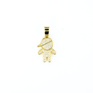 PINGENTE MENINO G TODO CRAVEJADO