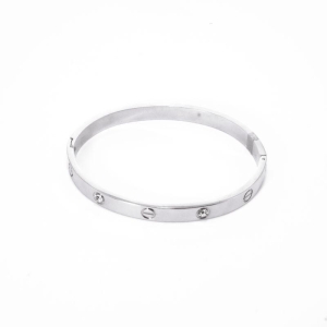 BRACELETE CARTIER OURO BRANCO COM ZIRCONIAS