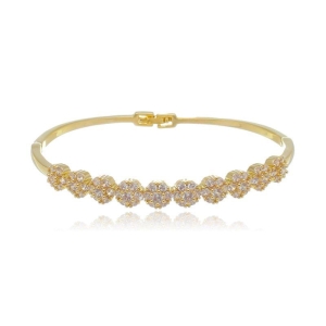 BRACELETE FLOWER DIAMOND OURO AMARELO