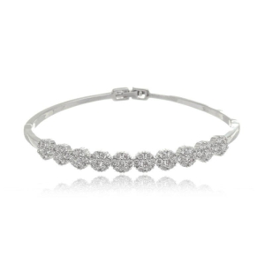 BRACELETE FLOWER DIAMOND OURO BRANCO