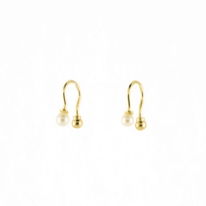 BRINCO ANZOL P DETALHE PEROLA OURO 18K