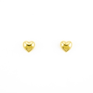 BRINCO CORACAO LISO G OURO 18K