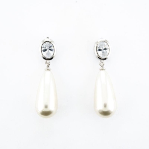 BRINCO PONTO DE LUZ COM PÉROLA COMPRIDA