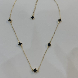 COLAR 5 TREVOS ONIX P