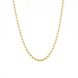 COLAR PORTUGUESA LONGO 55CM BANHADO NO OURO AMARELO