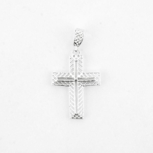 PINGENTE CRUCIFIXO LAMINADO 3,0CM PRATA 925