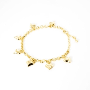 PULSEIRA 7 CORAÇÕES LISOS NA PORTUGUESA