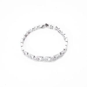 PULSEIRA RELÓGIO COM 5 ELOS CRAVEJADOS