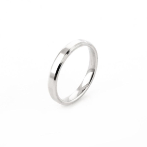 ALIANÇA SEMIJOIA OURO BRANCO ITALIANA/ESQUINADA