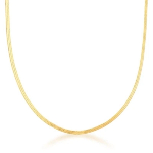COLAR MALHA LAMINADA FINA 45CM/5CM SEMIJOIA
