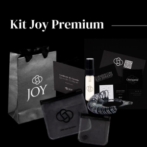 KIT JOY PREMIUM - 6 SACOLAS JOY -  6 CERTIFICADOS DE GARANTIA -  3 BOLSINHA ZIP LOCK G -  3 ZIP LOCK P -  6 PAPELARIAS -  1 ANELEIRA -  1 FRAGRÂNCIA