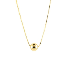 COLAR ESFERA G 45 CM SEMIJOIA