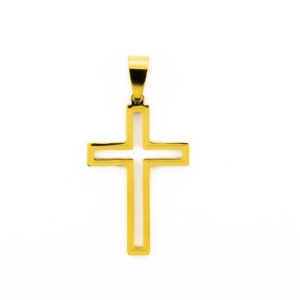 PINGENTE CRUCIFIXO VAZADO TAMANHO G SEMIJOIA